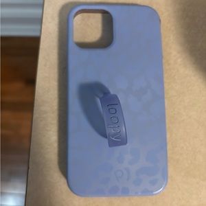 Blue leopard iPhone 12 loopy case